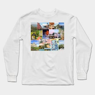 rhode island aesthetic collage Long Sleeve T-Shirt